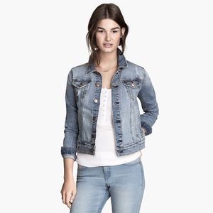 H&M Distressed Denim Jacket